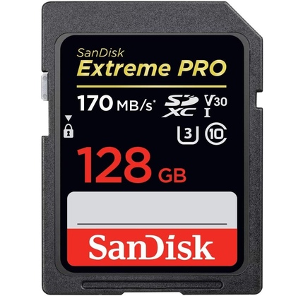 Yaddaş kartı SanDisk Extreme Pro 128GB V30 (SDSDXXY-128G-GN4IN)